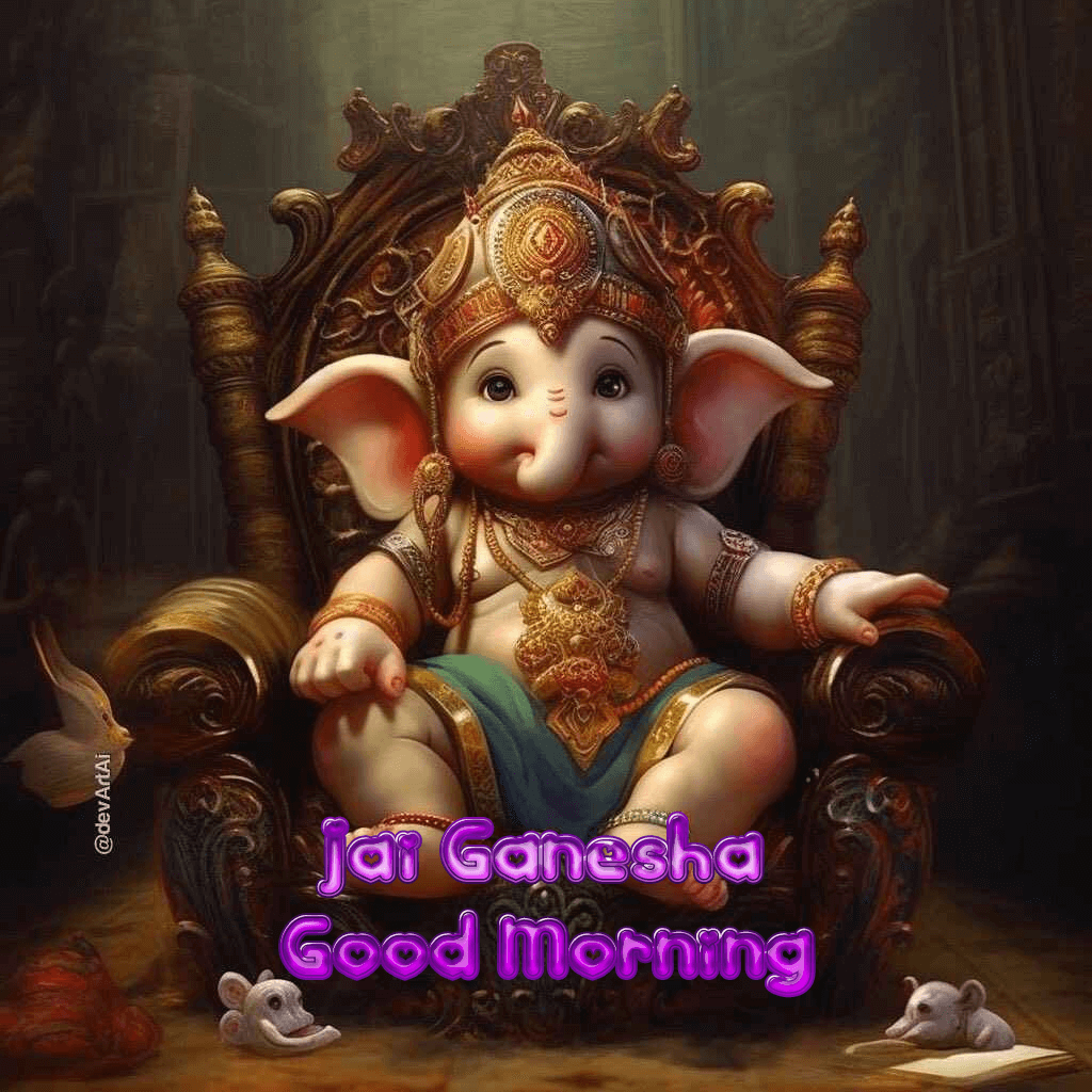 Good Morning Ganesha Idol Gajanana