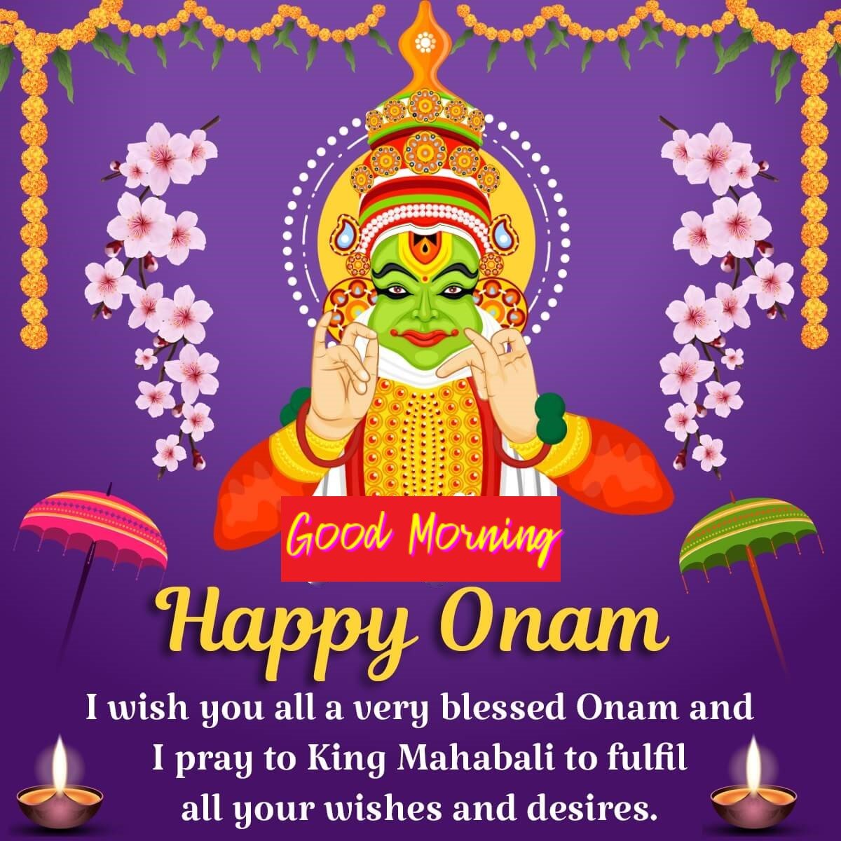 Good Morning Happy Onam Wishes Whatsapp Big Stamp