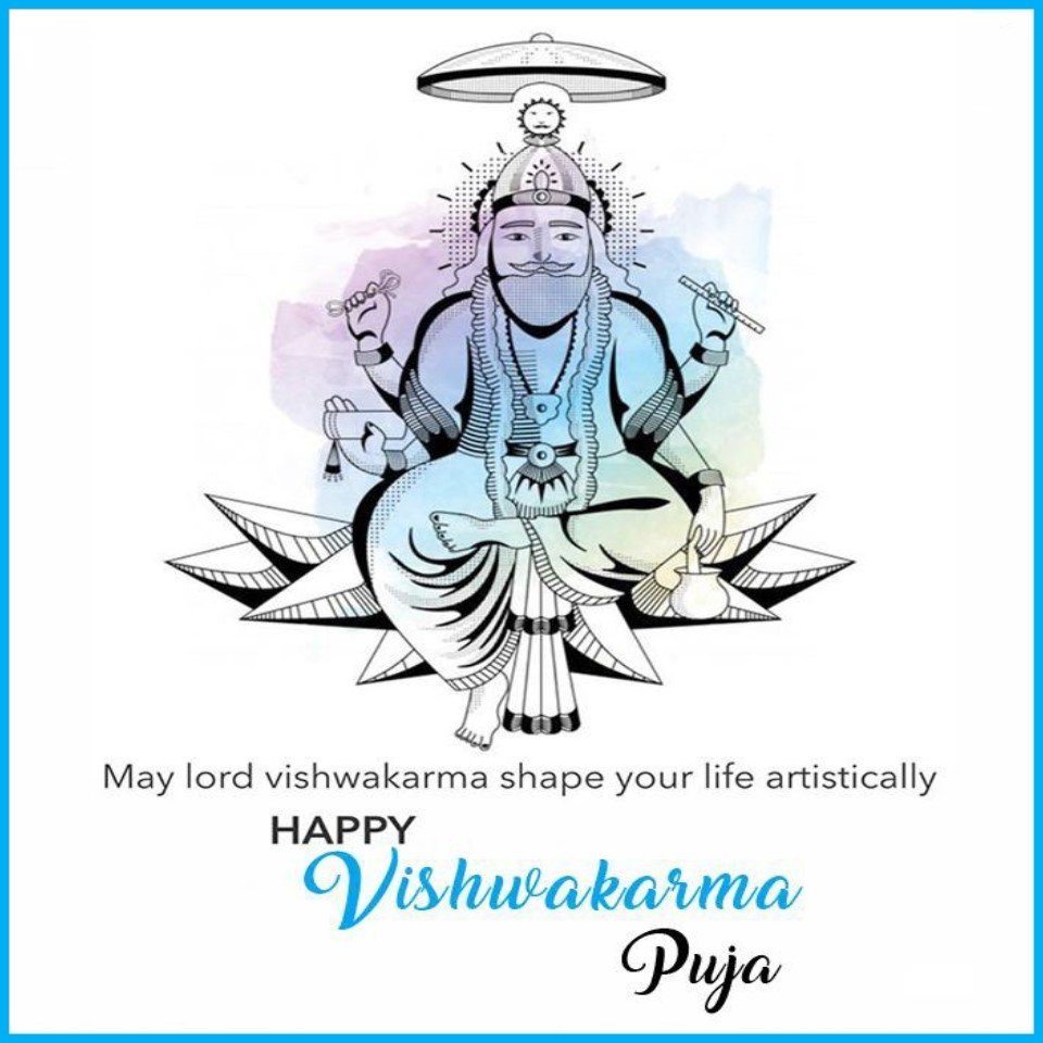 Good Morning Vishwakarma Puja Day 2023 Wishes Whatsapp Original Peaceful