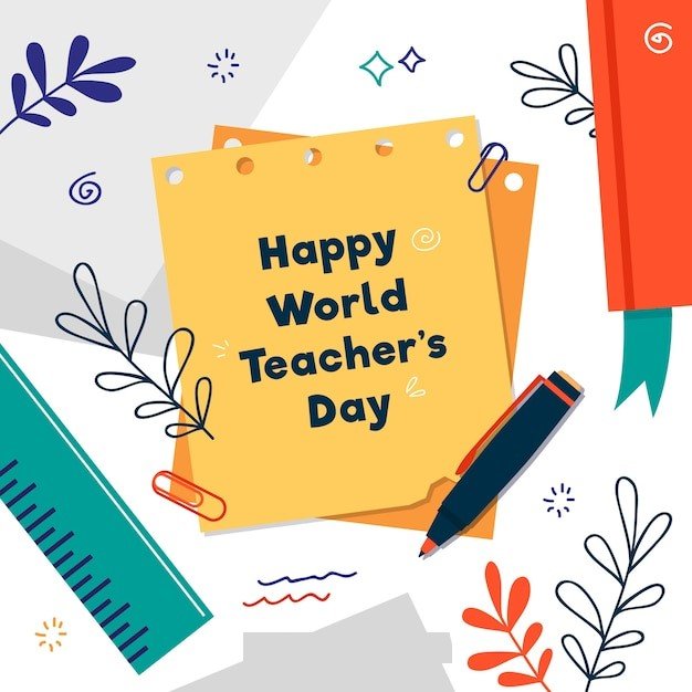 Good Morning World Teacher's Day 2023 Wishes Whatsapp Stamp New