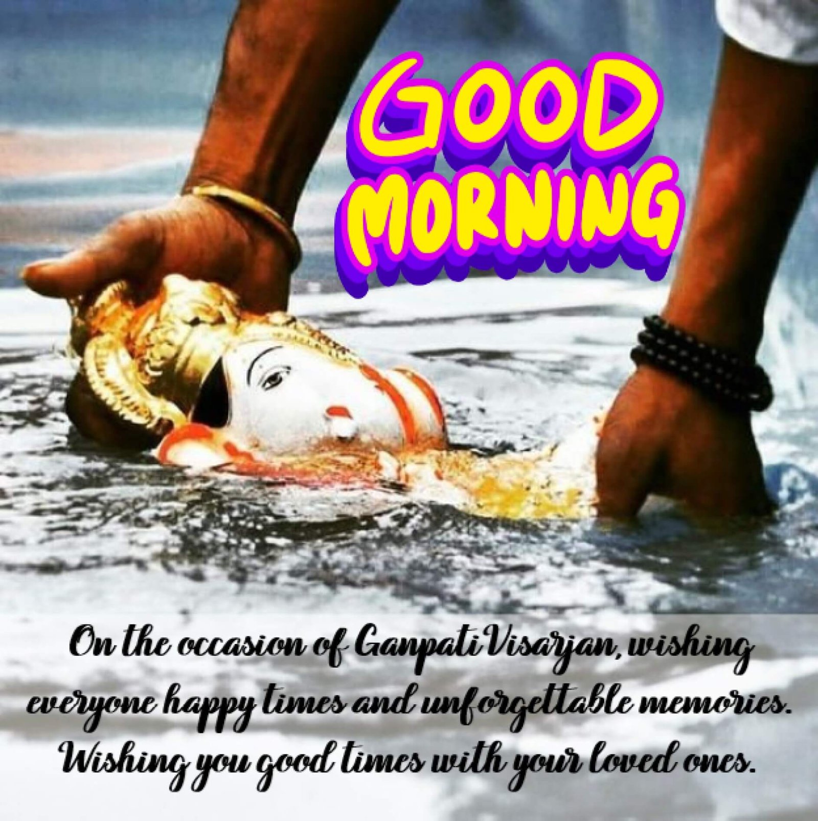 New Style Good Morning Ganesh Visarjan Quotes 2023 Images Whatsapp Free Collection