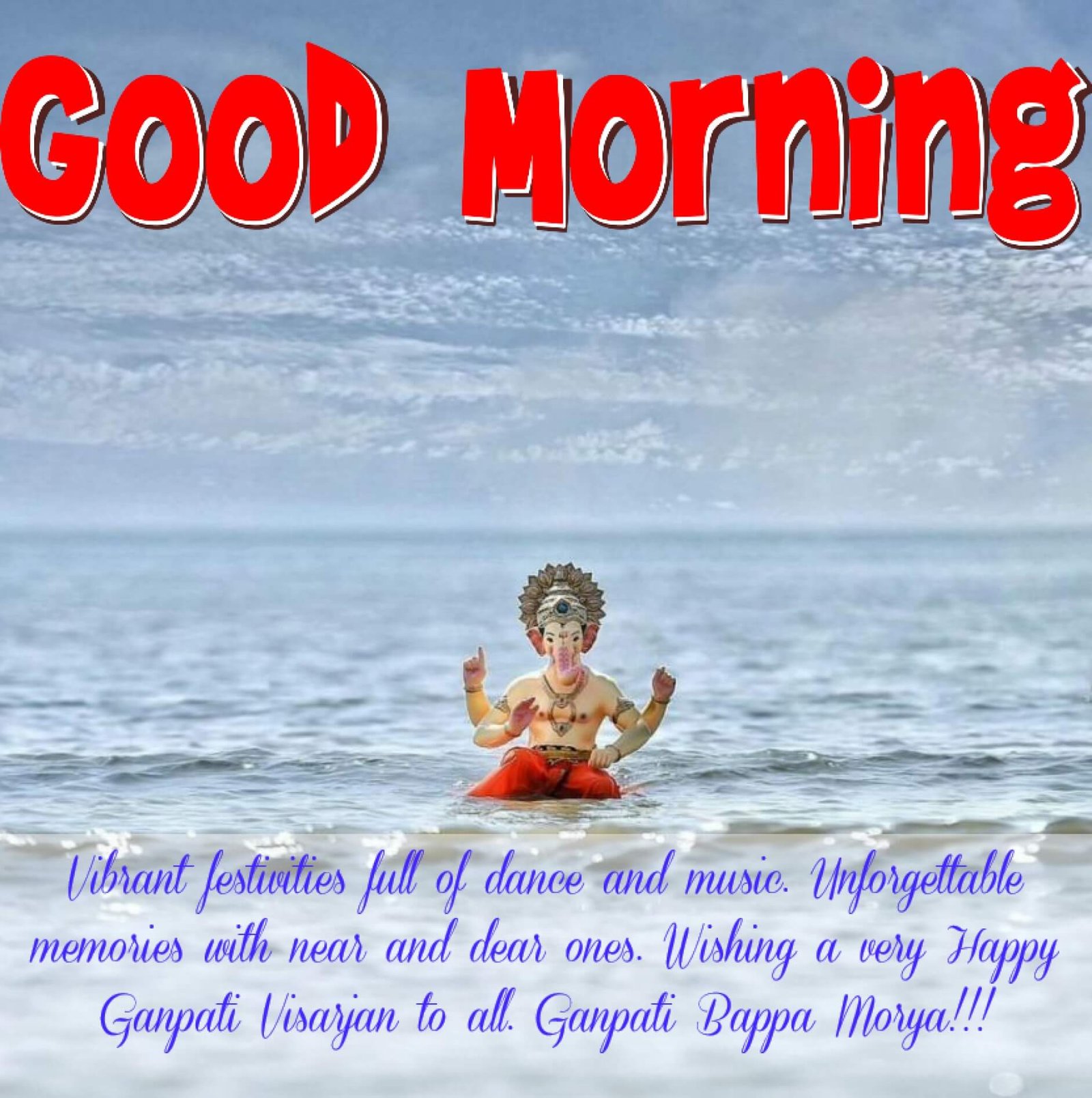 New Style Good Morning Ganesh Visarjan Quotes 2023 Images Whatsapp Shalok 4K