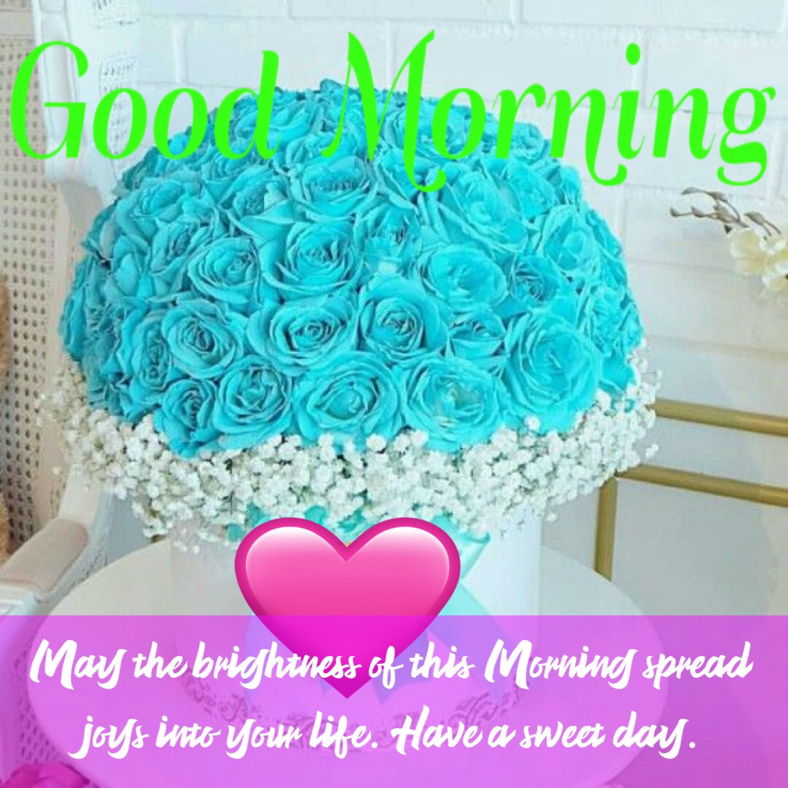 New Style Good Morning Blue Roses Quotes 2024 Images Whatsapp Sharechat Lovely