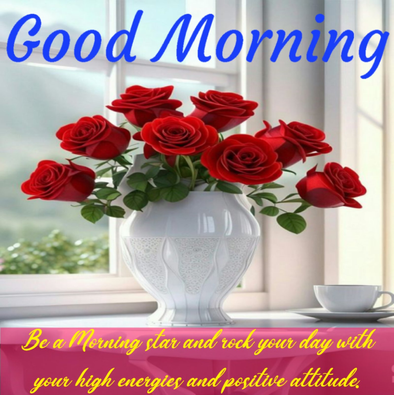 New Style Good Morning Red Roses Quotes 2024 Images Whatsapp Design Foto