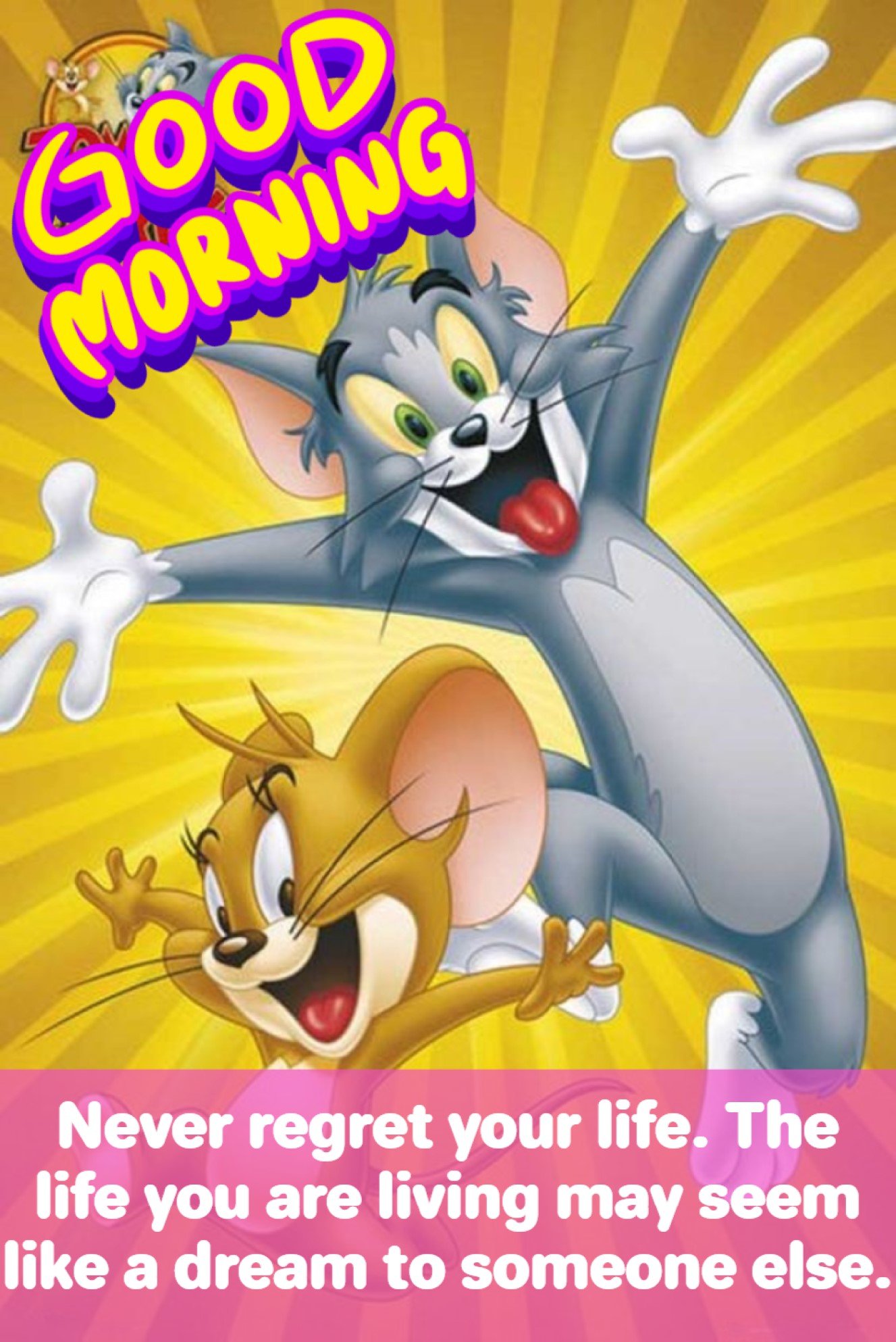 New Style Good Morning High Quality Cute Funny Tom N Jerry (Cat N Rat) Cartoon Quotes 2024 Images Whatsapp Free Pictures