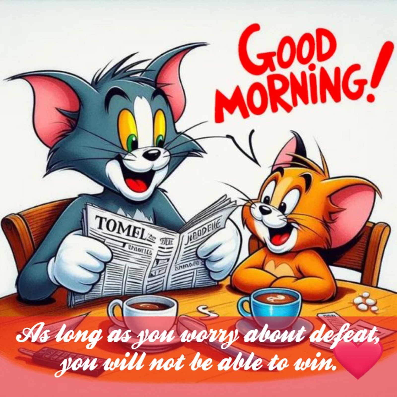 New Style Good Morning High Quality Cute Funny Tom N Jerry (Cat N Rat) Cartoon Quotes 2024 Images Whatsapp High Quality HD