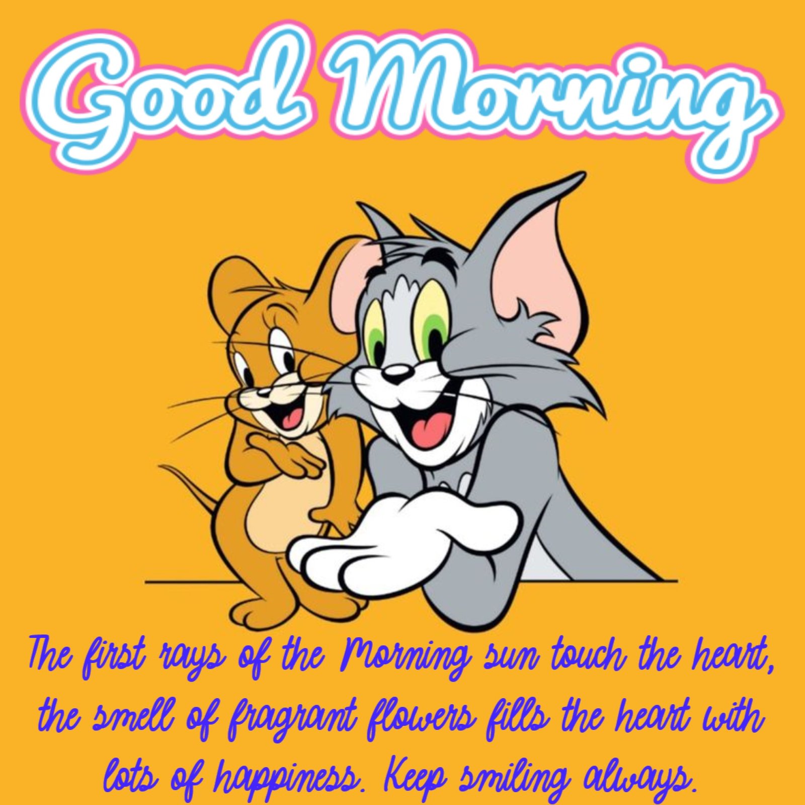 New Style Good Morning High Quality Cute Funny Tom N Jerry (Cat N Rat) Cartoon Quotes 2024 Images Whatsapp Spiritual Heart-Touching