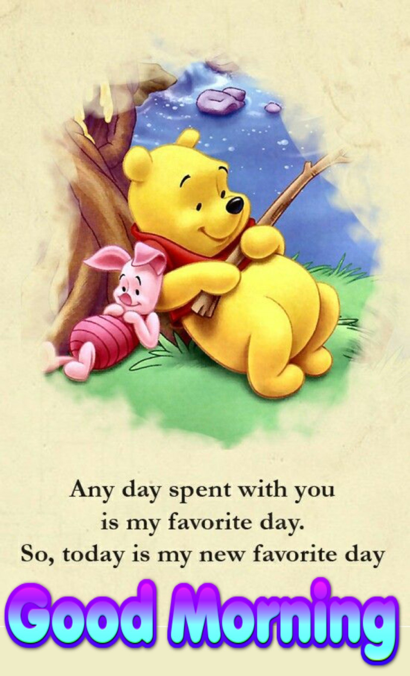 New Style Good Morning High Quality Winnie The Pooh Teddy Bear Cartoon Quotes 2024 Images Whatsapp Colorful Collection